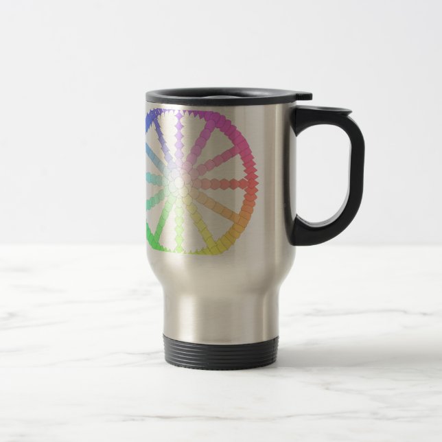 polygon evolution wheel geometry travel mug (Right)