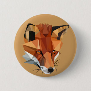 Polygon Fox Custom 2 Inch Round Button
