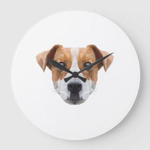 Polygon JRT Dogfather Dog Mom Dog Lover Jack Large Clock