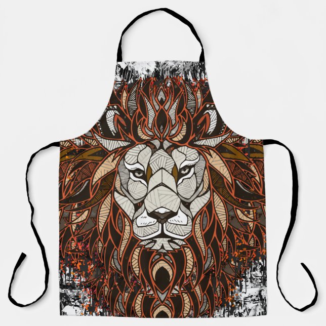 Polygon Lion | Colourful Drawing | Lion Apron (Front)