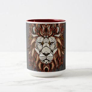 Polygon Lion Colourful Drawing Lion Coffee Mug