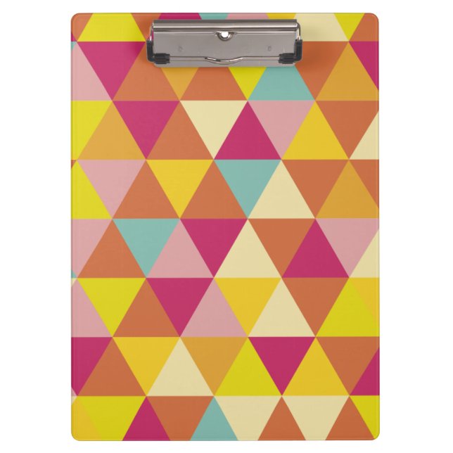 Polygon Multi colour Triangles in Geometrical Shap Clipboard (Front)