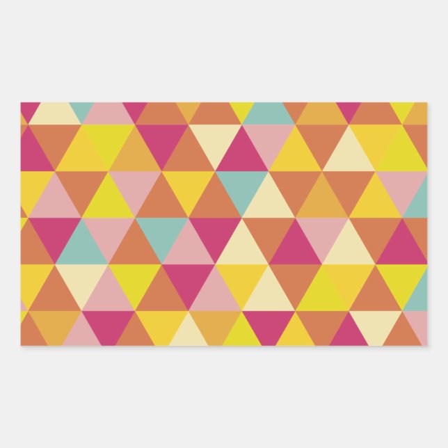 Polygon Multi colour Triangles in Geometrical Shap Sticker (Front)