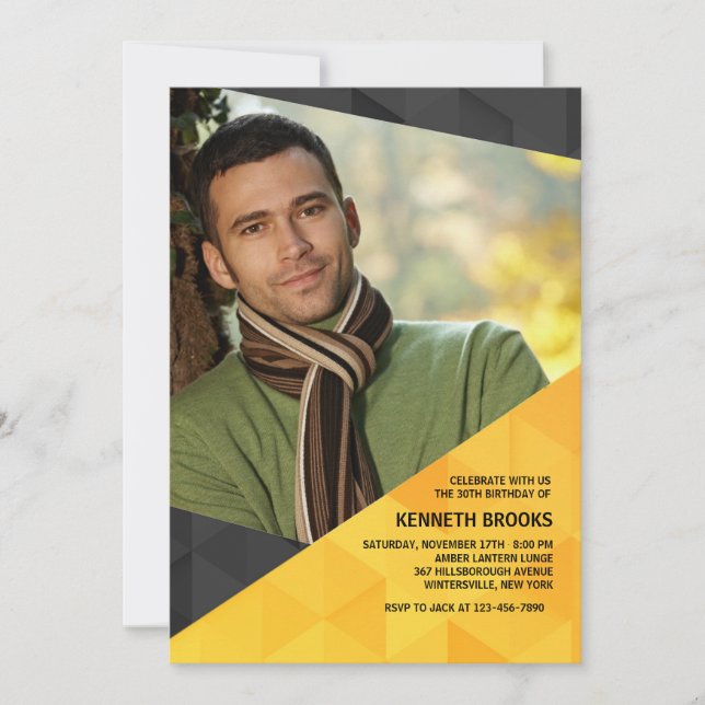 Polygon Photo Invitation (Front)