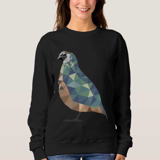 Polygon Quail Decoration  for Quail Owners Sweatshirt (Front)