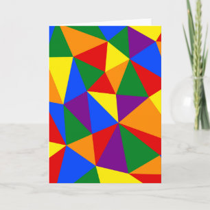 Polygon Rainbow Pattern Card