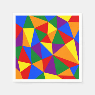 Polygon Rainbow Pattern Napkin