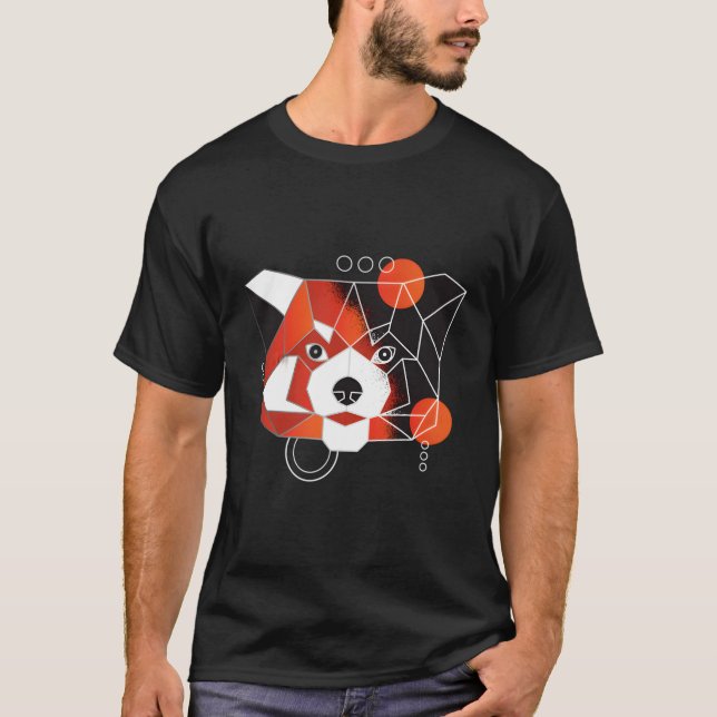 Polygon Red Panda Minimal T-Shirt (Front)