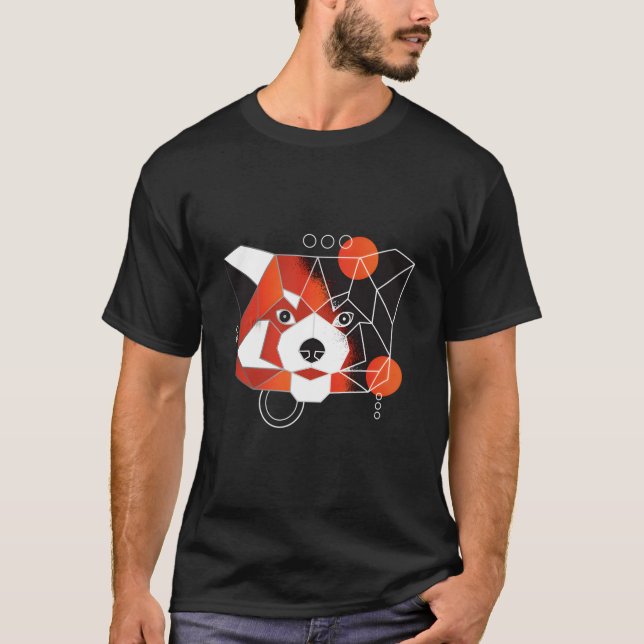 Polygon Red Panda Minimal T-Shirt (Front)