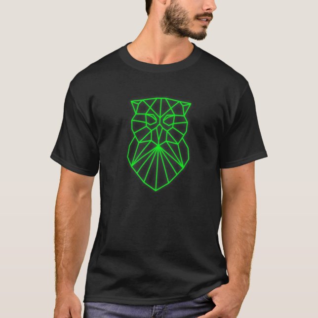 Polygon Triangle Owl Collector Cool Graphic Africa T-Shirt (Front)