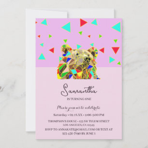 Polygon Wild Bear  Invitation