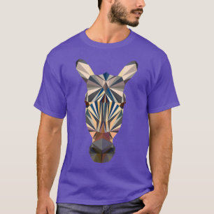 Polygon Zebra Donkey Horse Art Drawing Artist T-Sh T-Shirt