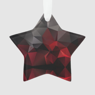 Polygonal , black and red ornament