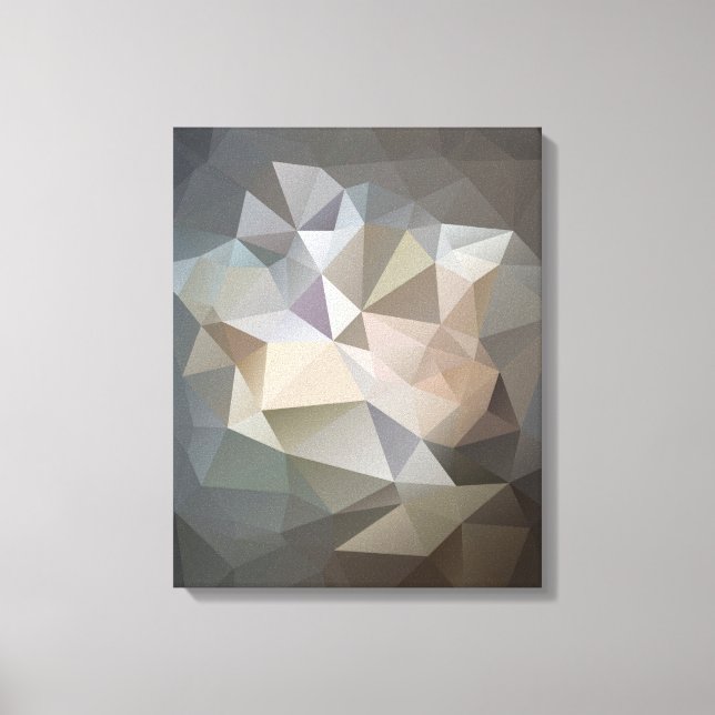 Polygonal Geometric Abstract Digital Art -Canvas Canvas Print (Front)