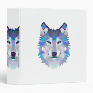 Polygonal geometric wolf head binder