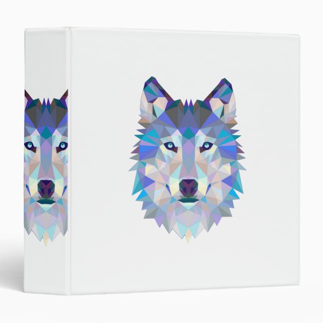 Polygonal geometric wolf head binder (Front/Spine)