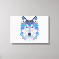 Polygonal geometric wolf head