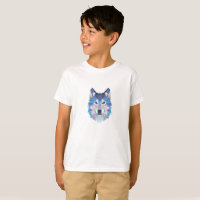 Polygonal geometric wolf head