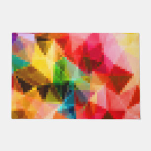 Polygonal geometrical pixel square blurred bright doormat