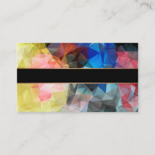 Polygonal geometrical triangles bright colourful c business card