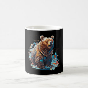Polygonal Grizzly Bear Mug for All Year Round