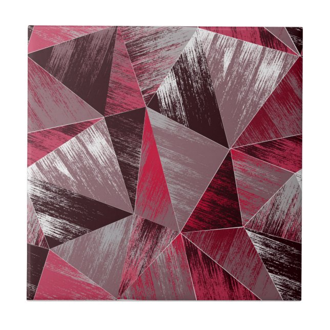 Polygonal grunge pattern with triangles. tile (Front)