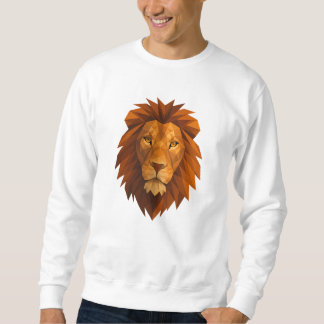 Polygonal Lion Head – Geometric Power Design for M Sweatshirt