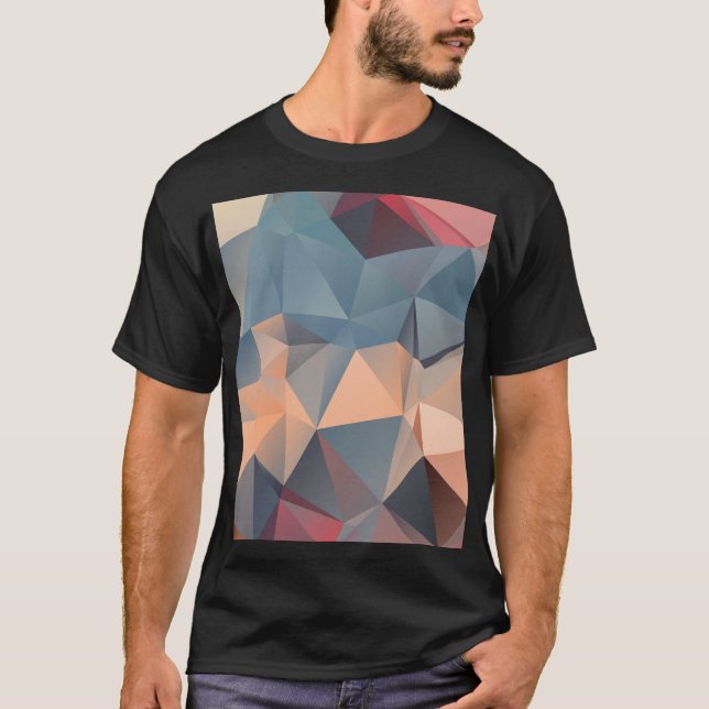 Polygonal Mosaic: Creative Geometrical Elegance. T-Shirt (Front)