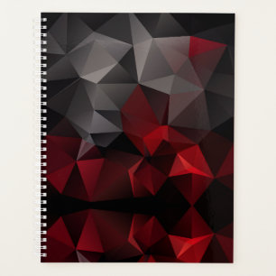 Polygonal, noir et rouge