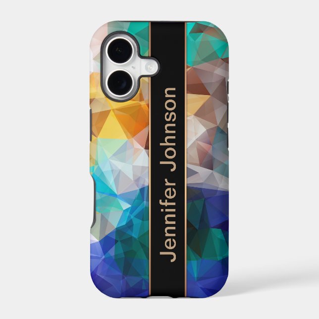 Polygonal personalized geometrical shapes triangle (Back)