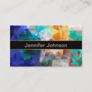 Polygonal personalized geometrical shapes triangle business card