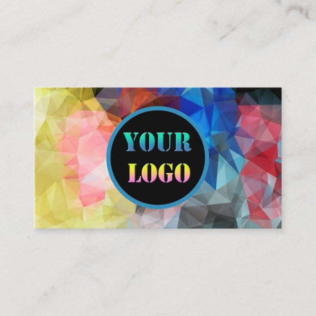 Polygonal personalized geometrical shapes triangle business card (Front)