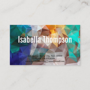 Polygonal personalized geometrical shapes triangle business card