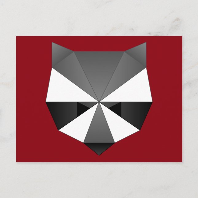 Polygonal Raccoon Postcard (Front)