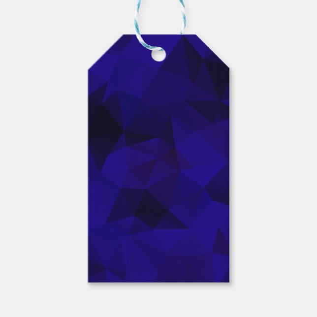 Polygonal triangles geometrical print gift tags (Front)