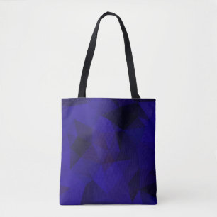 Polygonal triangles geometrical print tote bag