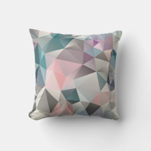 polygonal, triangles throw pillow