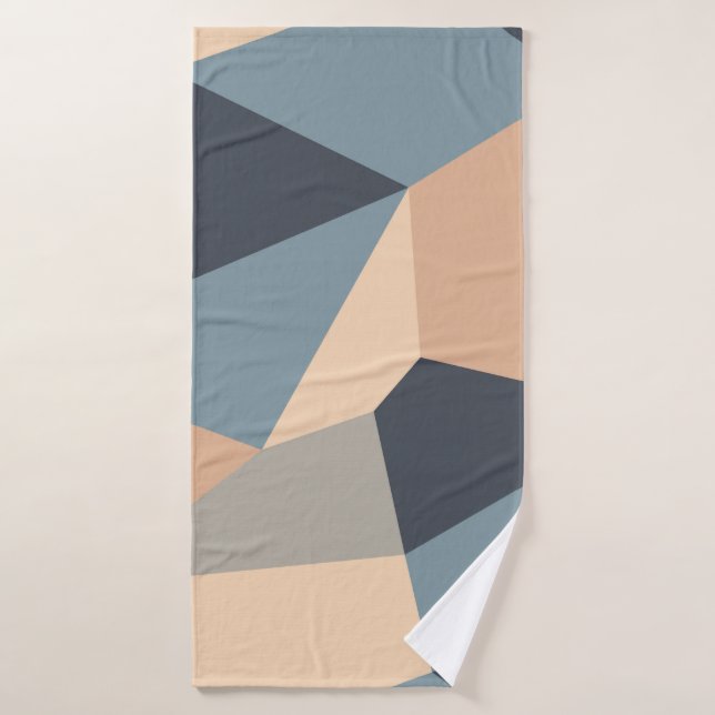 Polygonal variegated seamless pattern. multi-color bath towel (Bath Towel)