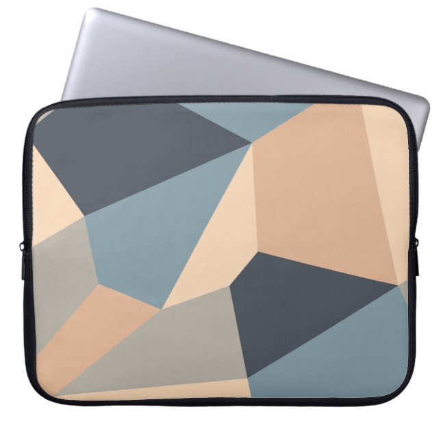 Polygonal variegated seamless pattern. multi-colou laptop sleeve (Front)