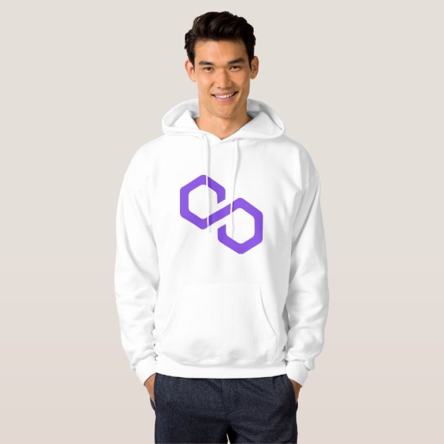 Polygone violet simple Sweat - shirt à capuche mas (Devant entier)