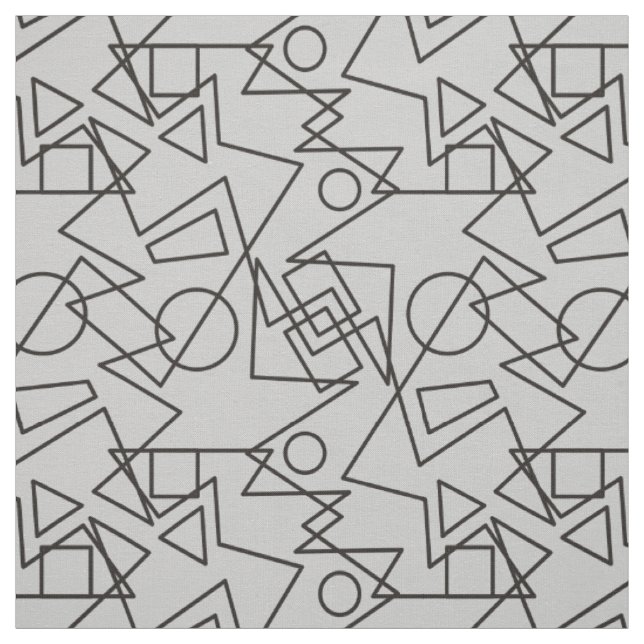 Polygons Rings Triangles Rectangles Squares MIX Fabric (Swatch)