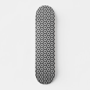 Polygons v1 - Black and White Skateboard