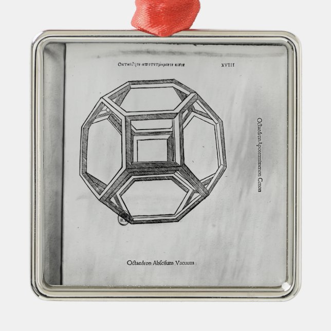 Polyhedron, from 'De Divina Proportione' Metal Ornament (Front)