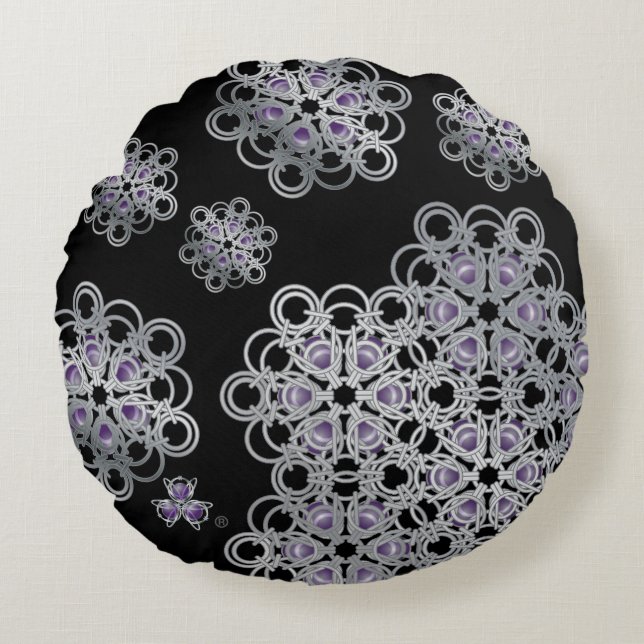 PolyHexaBloom Chainmaille Pillow (Front)