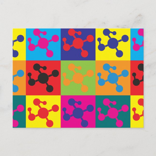 Polymer Chemistry Pop Art Postcard (Front)