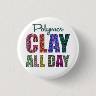 Polymer Clay All Day 1 Inch Round Button