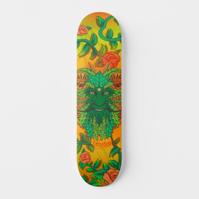 Polymorph Green Man (Père Terre) Skateboard (Recto)