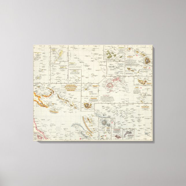 Polynesia, Islands of the Pacific Canvas Print (Front)