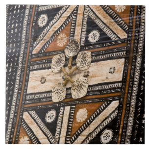 Polynesia, Kingdom of Tonga. Detail of tapa Tile