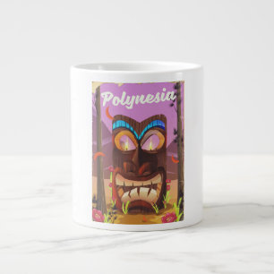 Polynesia Tiki mask Large Coffee Mug